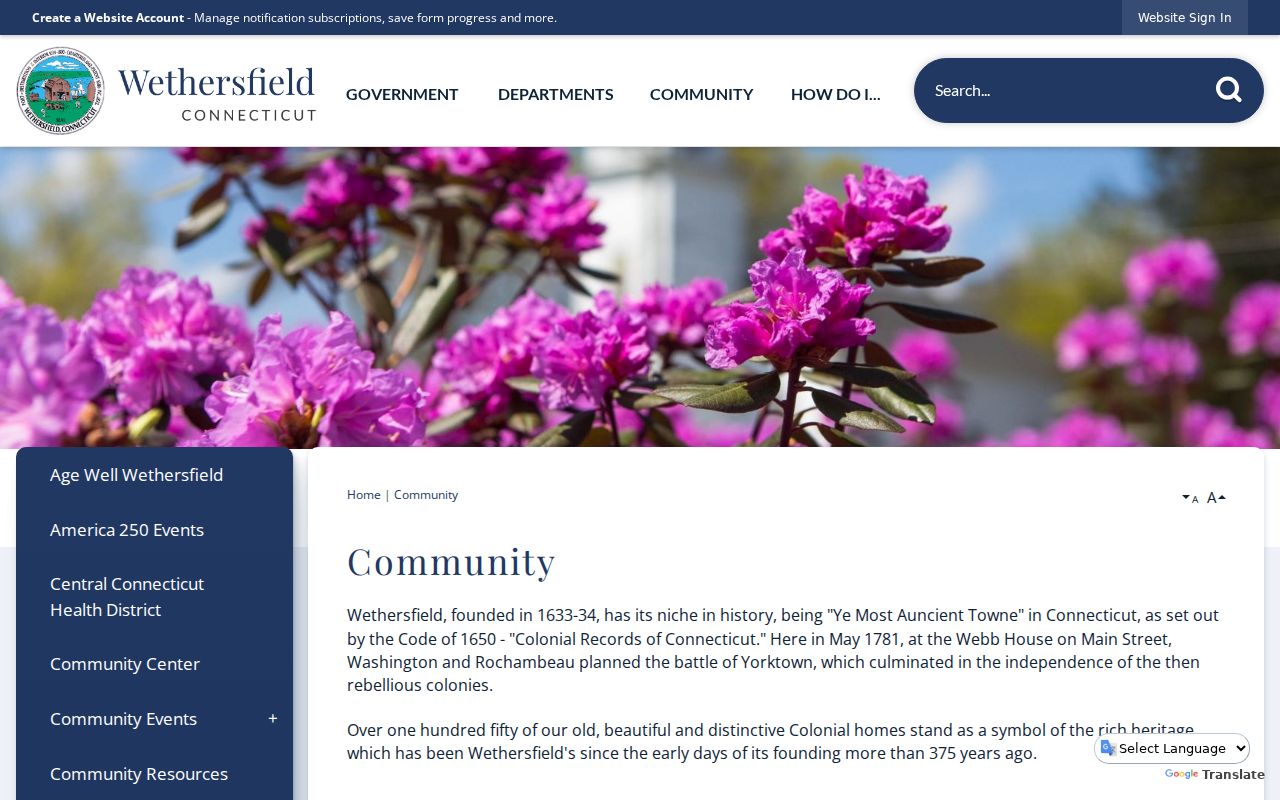 Wethersfield neighbors community and place context