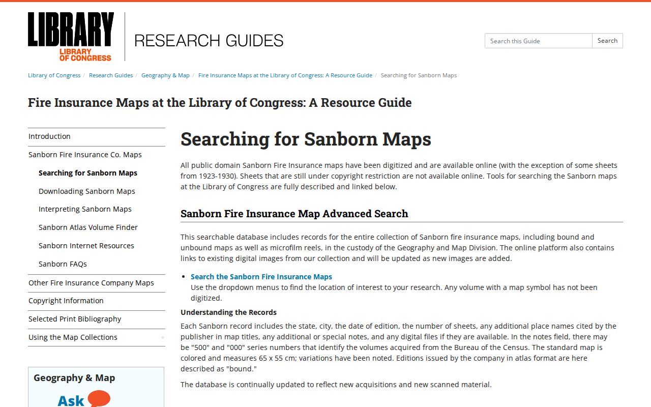 Wethersfield previous residents Sanborn map search guidance